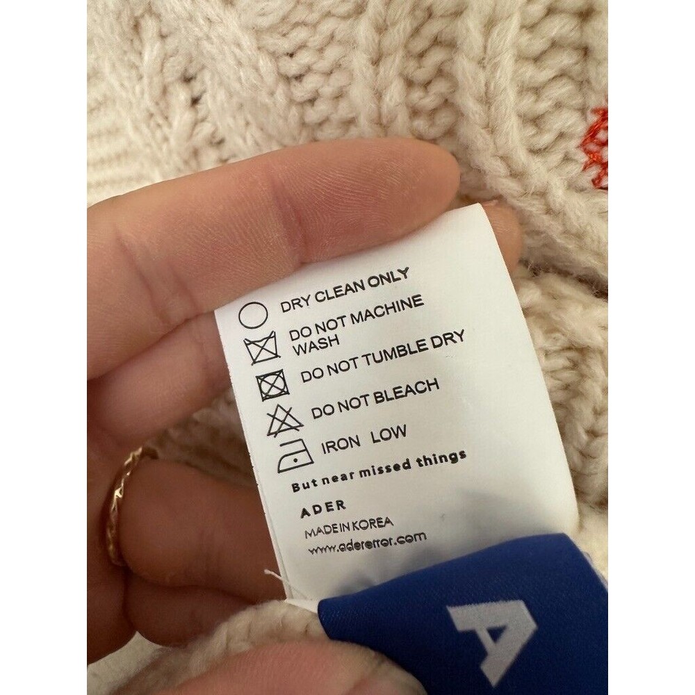 Ader Error Chunky Knit Patchwork Wool Cable Knit … - image 7